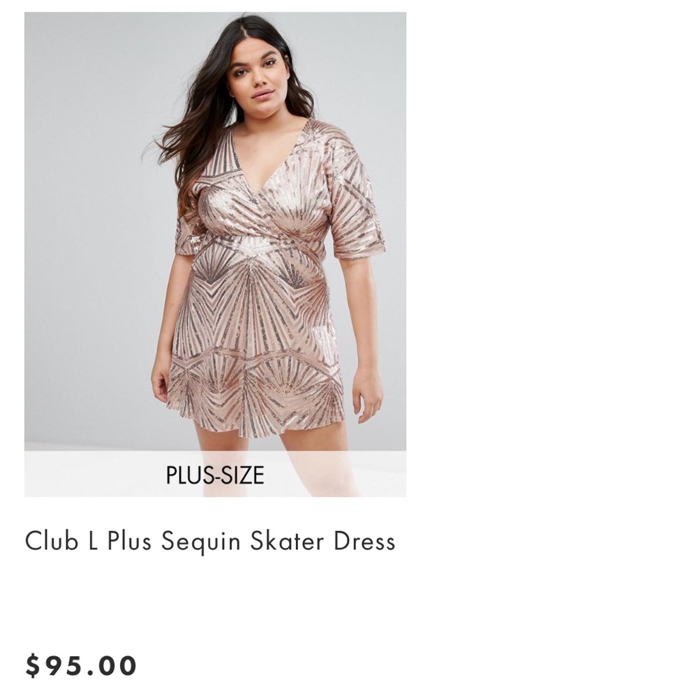 Rose gold sequin dress